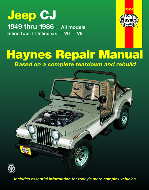 Jeep CJ3 1959 1966 Haynes Repair Manuals Guides