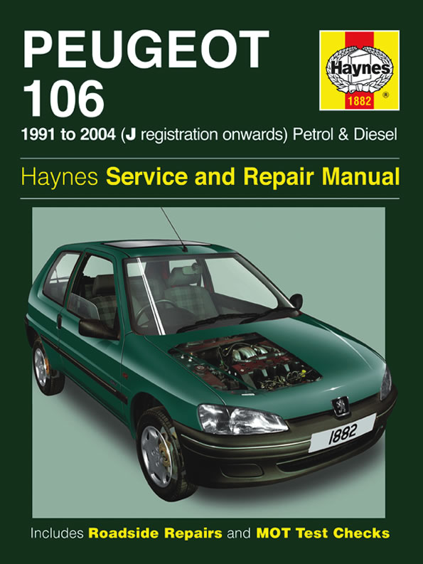 Haynes Manual 1882 Peugeot 106 1.0 1.1 1.3 1.4 1.6 Petrol 1.4 D 1.5 D 1991-2004 