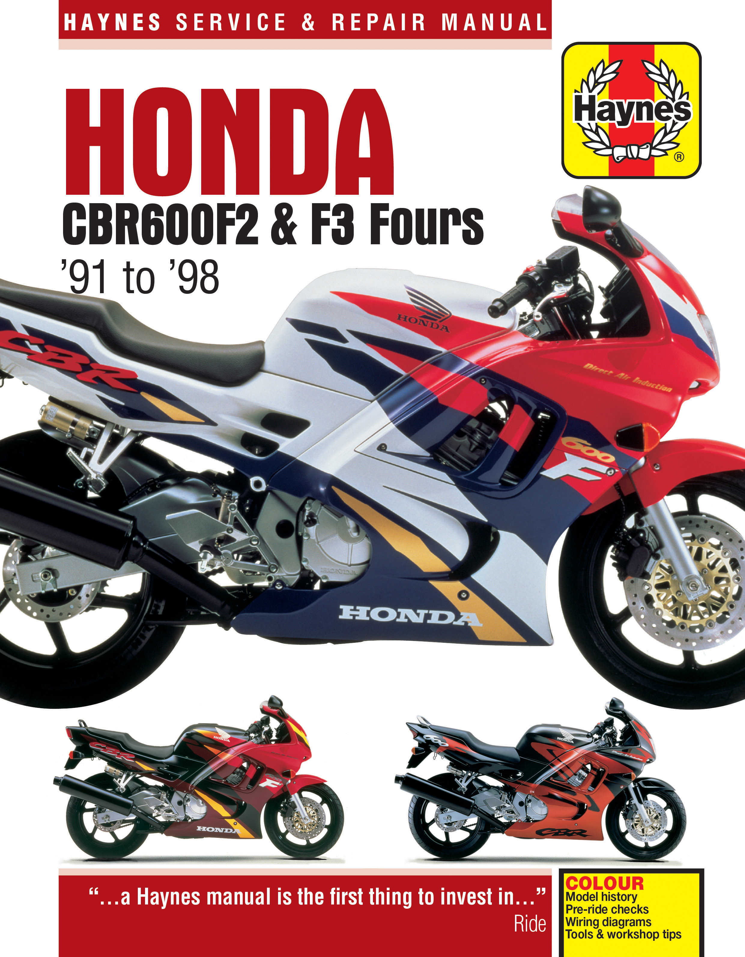 07-12 Haynes Manual 5572 Honda CB600 & CBR600F 