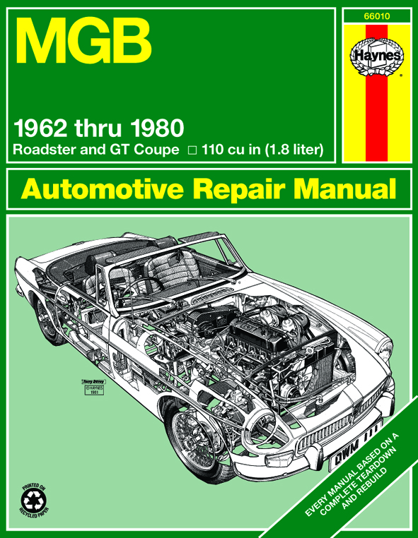 Classic MG MGB & GT 1962-1980 Parts Catalogue