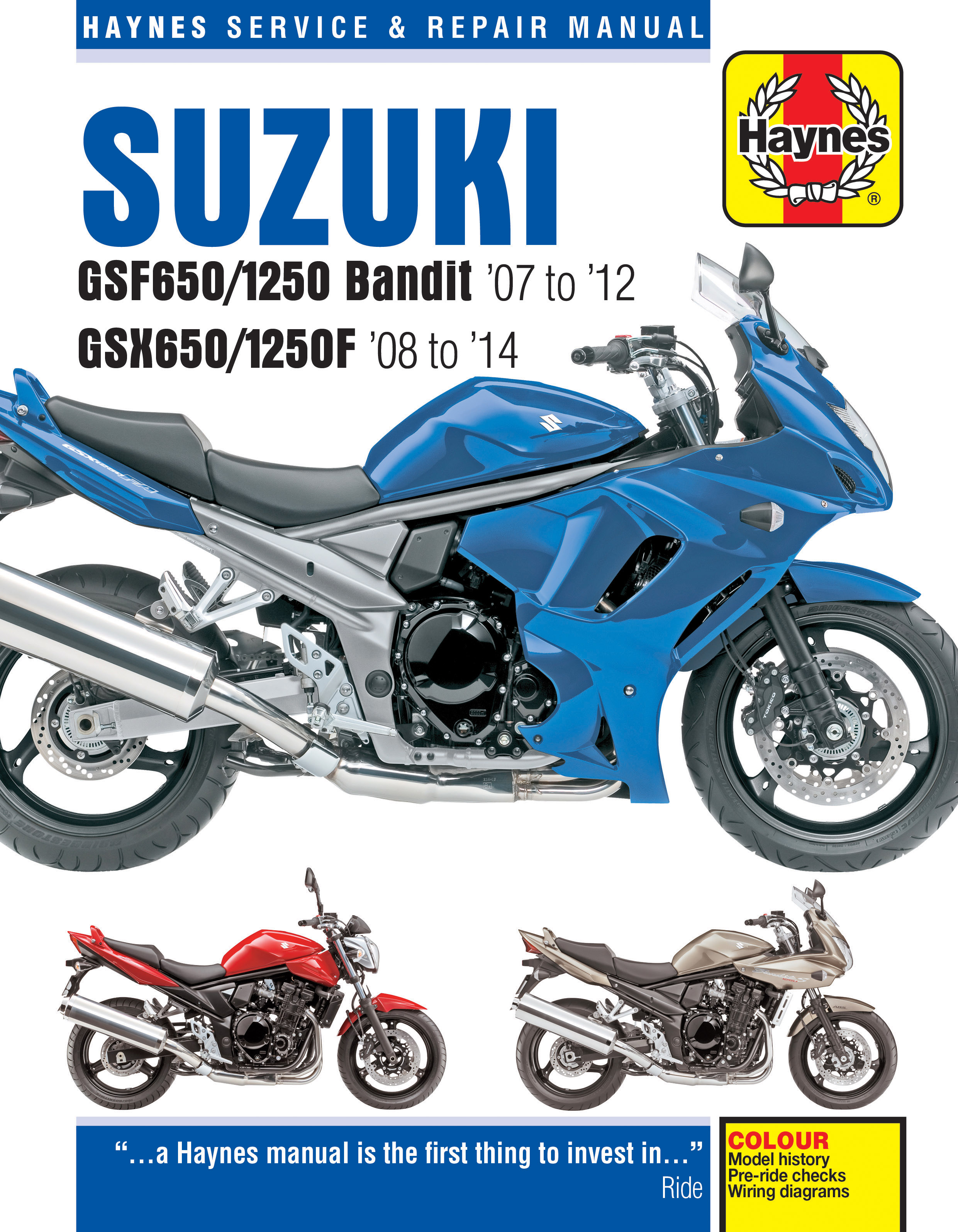 Gsxxxx - Suzuki GSF650 2007 - 2011 Haynes Repair Manuals & Guides