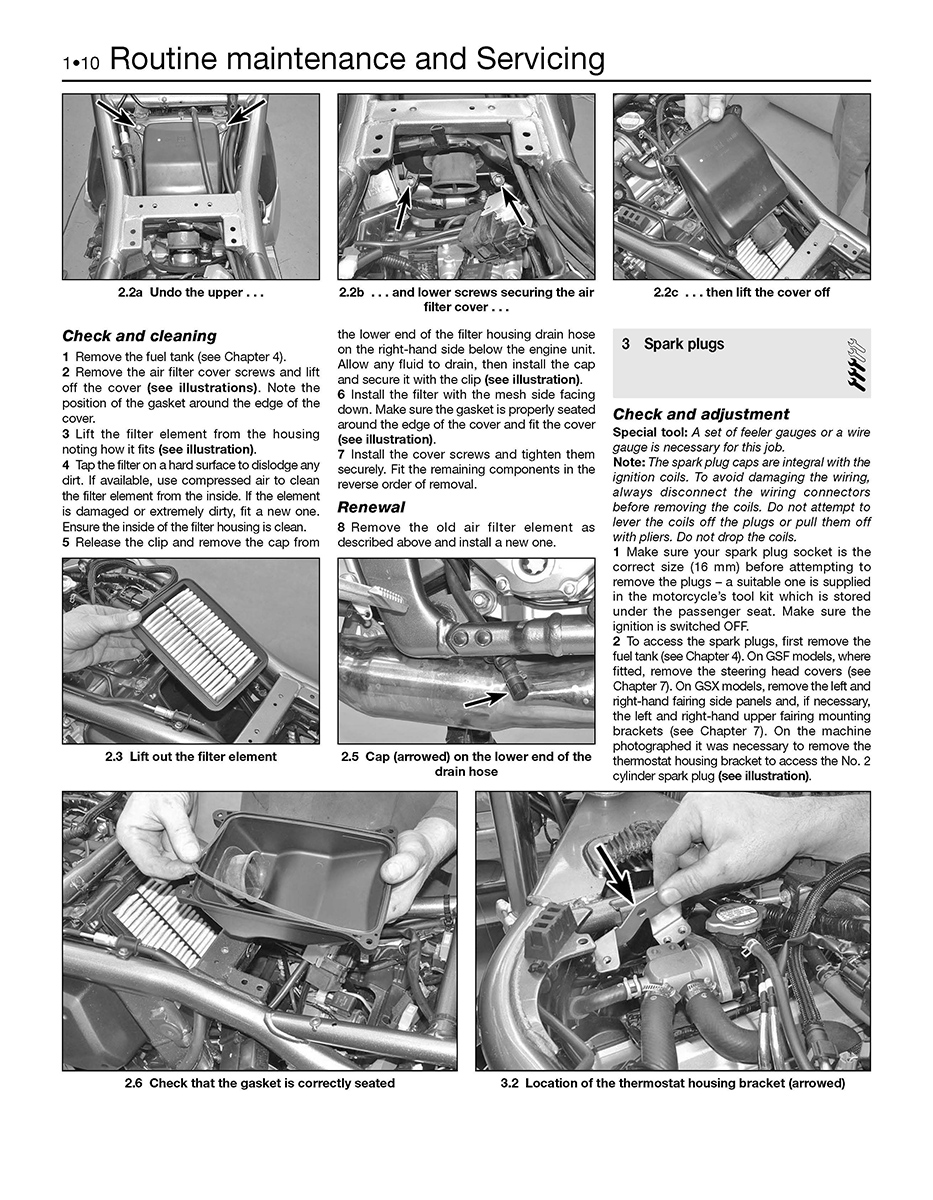 Suzuki GSX1250F 2010 - 2014 Haynes Repair Manuals & Guides