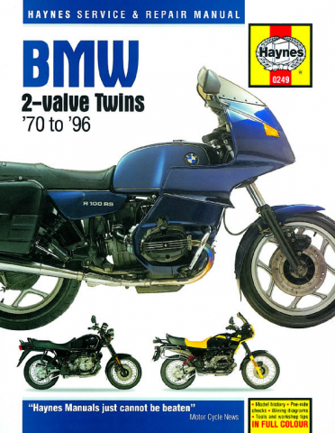 BMW R 80 /7N 1977-1978 Haynes Service Repair Manual 0249 
