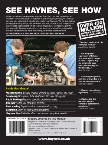 Service Workshop Manual & Repair Manual PEUGEOT 4007 2007-2012 WIRING