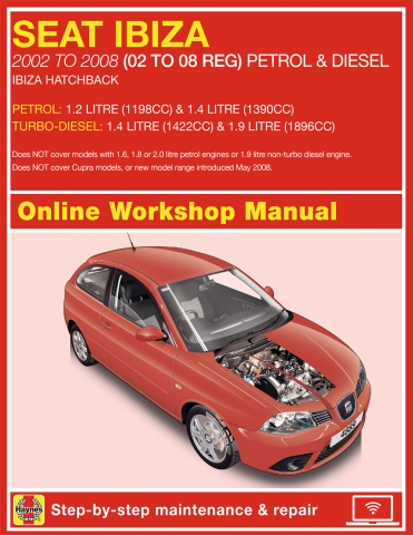 Workshop Car Manual Seat Ibiza 02-08 Petrol Diesel H4889 Haynes Owners 