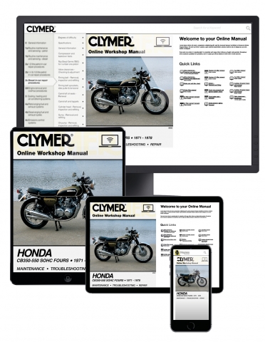 Honda CB350 CB400 CB500 CB550 F SOHC Fours 1971-1978 Clymer Workshop Manual 