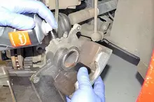 Cleaning brakes with brake cleaner