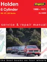 Holden Belmont, Kingswood, Monaro, Premier 6 Cylinder (68 - 71) Gregorys Repair Manual