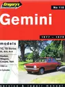 Holden Gemini (77 - 79) Gregorys Repair Manual