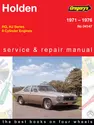 Holden Belmont, Kingswood, Monaro, Premier, Statesman, 8 Cylinder, (71 - 76) Gregorys Repair Manual