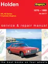Holden Belmont, Kingswood, SL, Premier, 6 Cylinder, (76 - 80)  Gregorys Repair Manual
