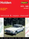 Holden Belmont, Kingswood, Monaro, Premier, Statesman, 8 Cylinder, (76 - 80)  Gregorys Repair Manual