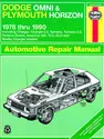 Dodge Omni & Plymouth Horizon (1978-1990) Haynes Repair Manual (USA)