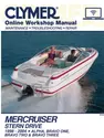Mercruiser Alpha One, Bravo One, Two & Three Stern Drives (1998-2004) Service Repair Manual Online Manual