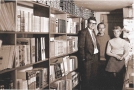 David Haynes, John Hall and Margaret Ibbotson at The Motorists Bookshop