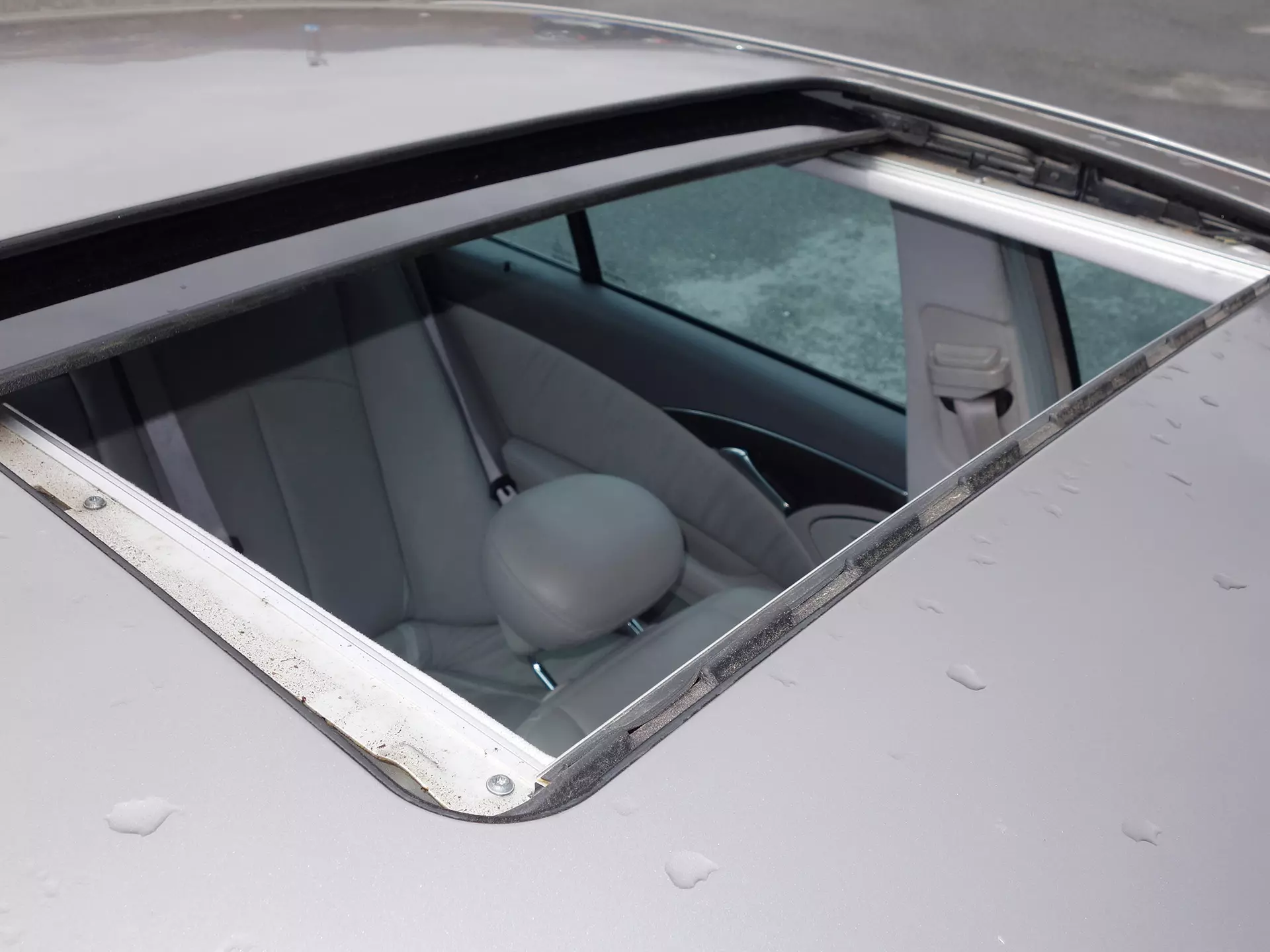 Sunroof drain cleaning! Because a water filled automobile isn't