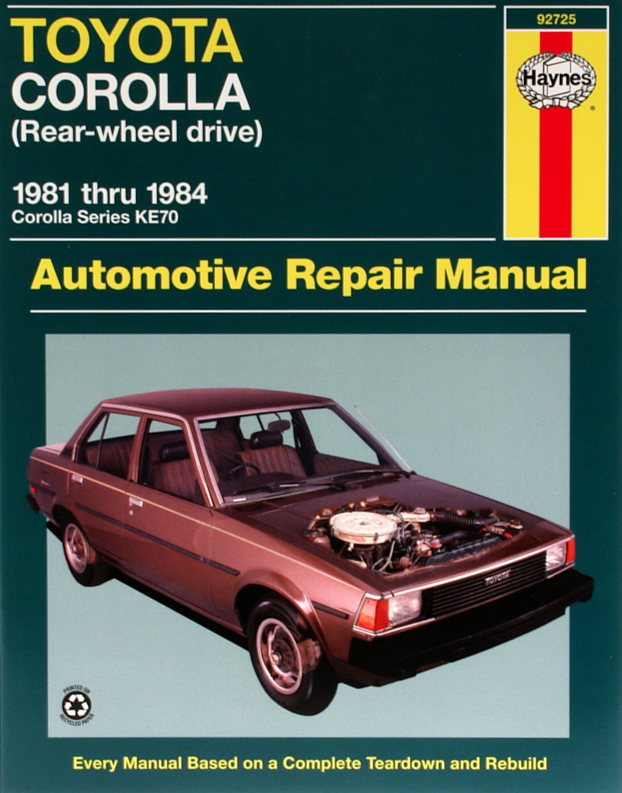 Toyota Corolla 1981 1984 Haynes Repair Manuals And Guides