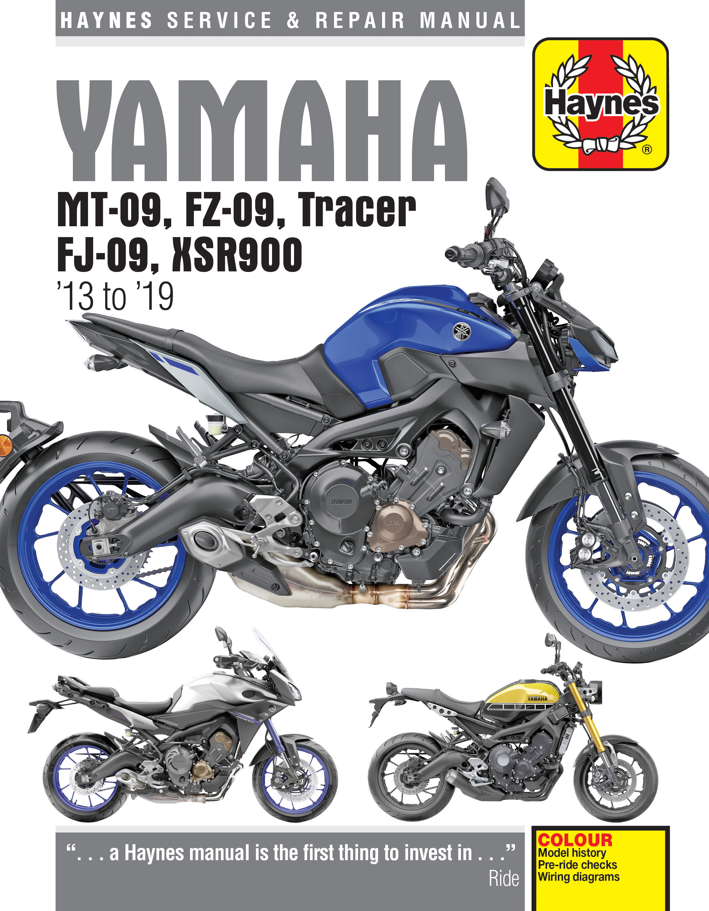 Yamaha MT-09TR Tracer 2015 - 2019 Haynes Repair Manuals & Guides