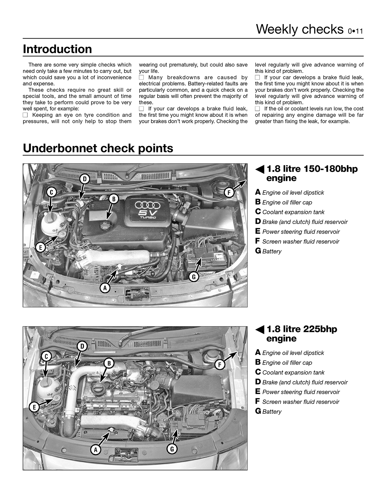 Audi TT 1998 - 2005 Haynes Repair Manuals & Guides