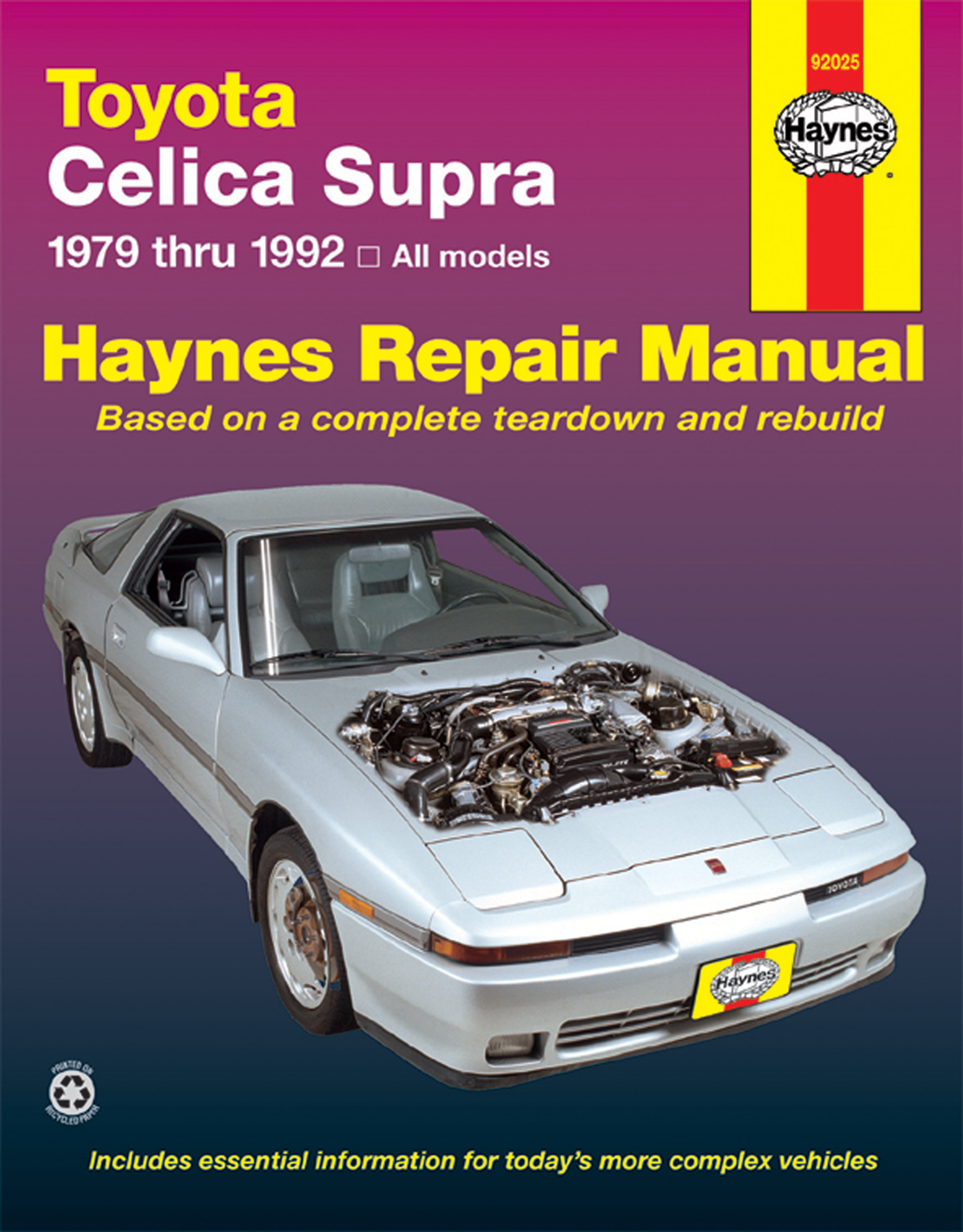 Toyota Celica Supra 1979 - 1992 Haynes Repair Manuals & Guides