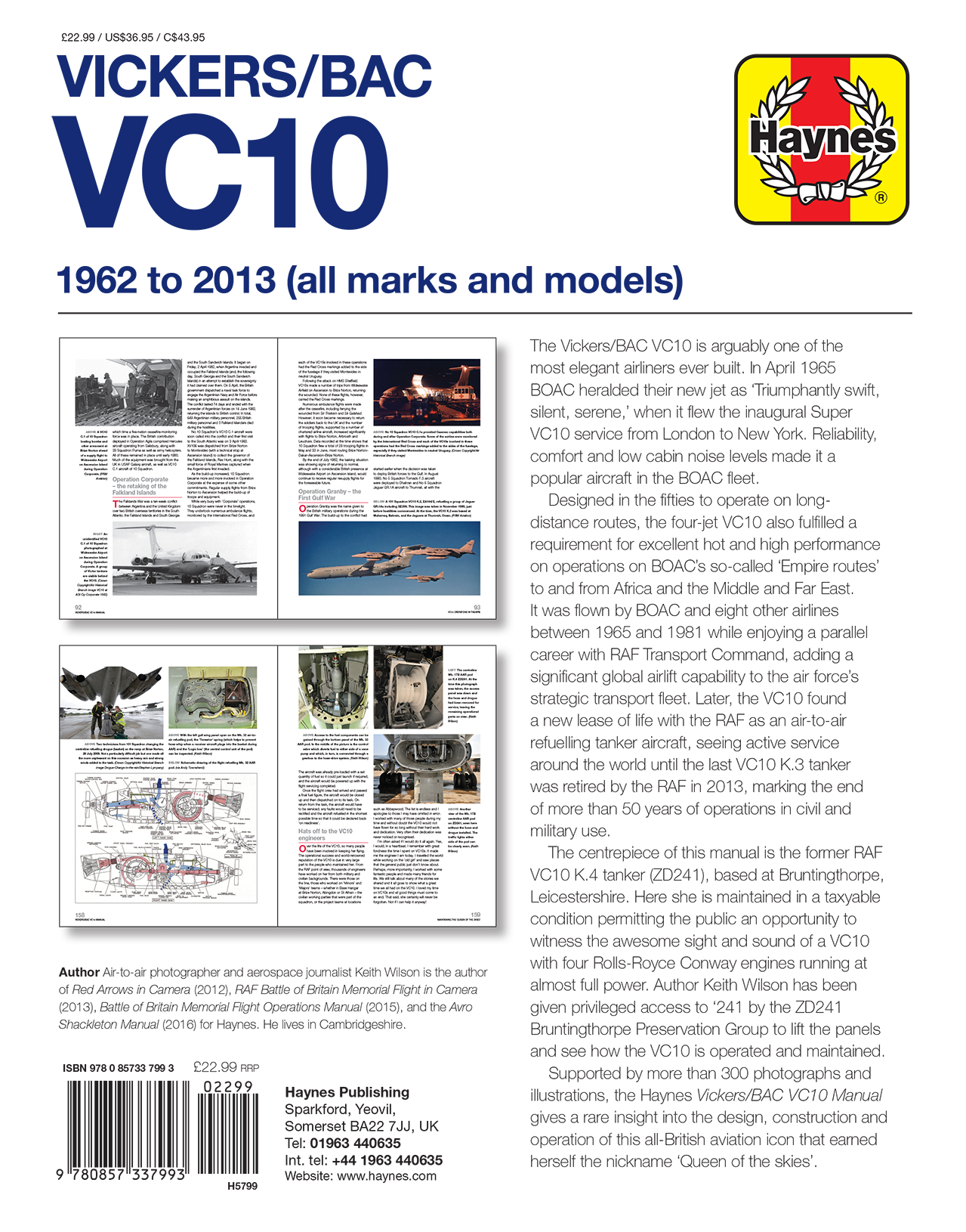BAC VC10 1962-2013 Owners Workshop Manual by Haynes Vickers 