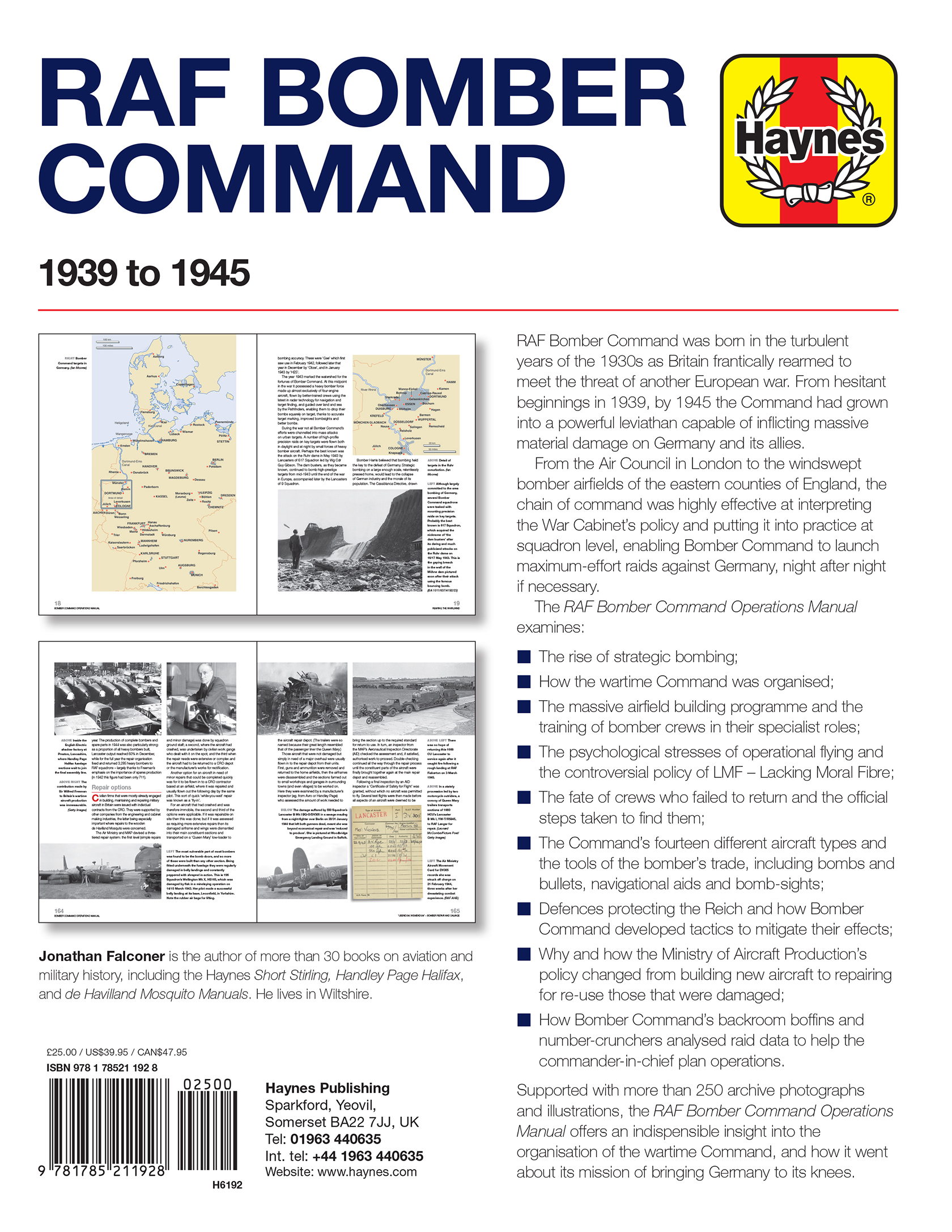 RAF BOMBER COMMAND 1939-45 Manuel des opérations Par Haynes 