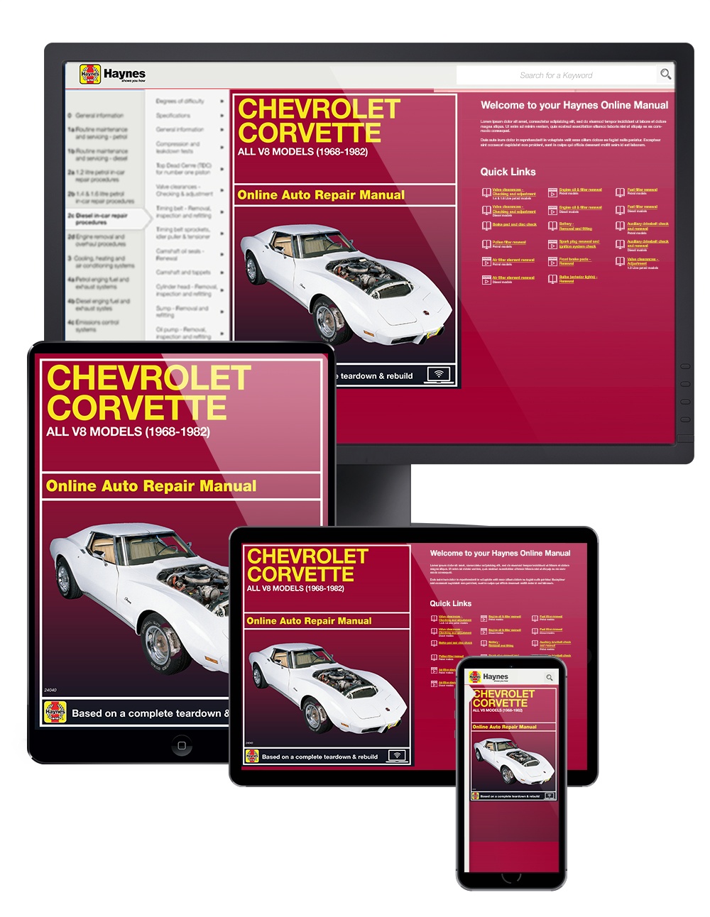 Chevrolet Corvette 1968 - 1982 Haynes Repair Manuals & Guides