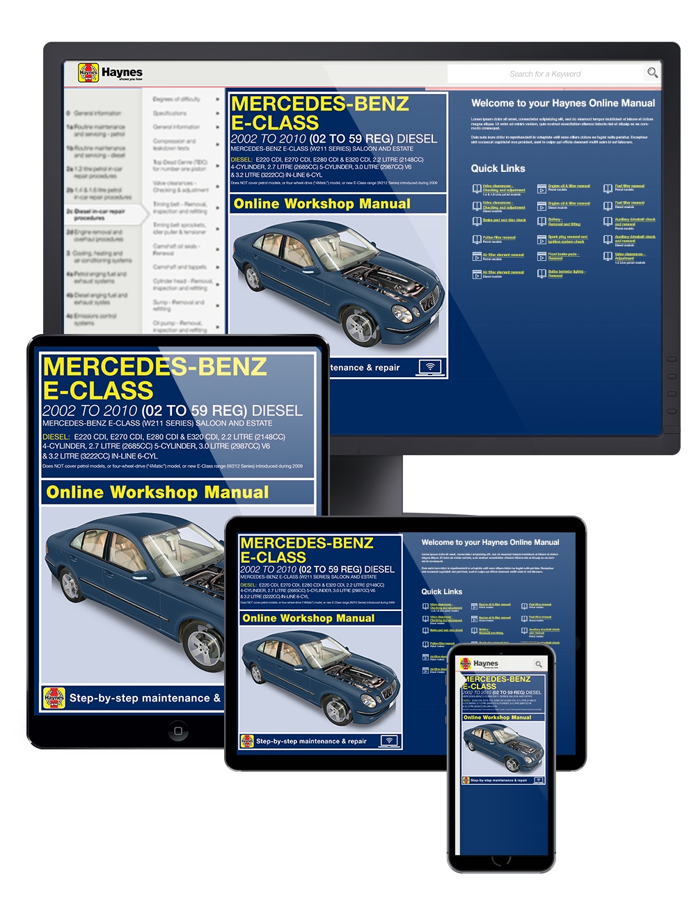 02 to 59 Haynes Online Manual 2002-2010 Mercedes-Benz E-Class Diesel 