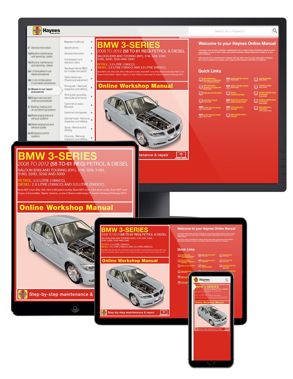 BMW 3-Series (Sept 2008-Feb 2012) 58 to 61 Haynes Online Manual