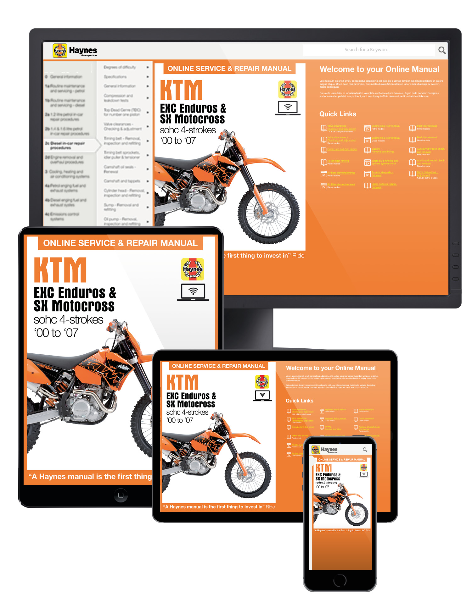 KTM 400 MXC 2001 - 2002 Haynes Repair Manuals & Guides