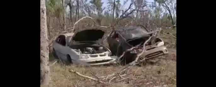 Watch these men turn a rust bucket into a functioning vehicle with a doll's head and an axe