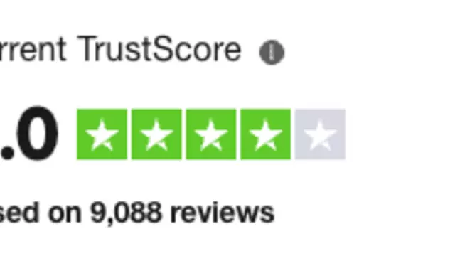 Trustpilot screenshot