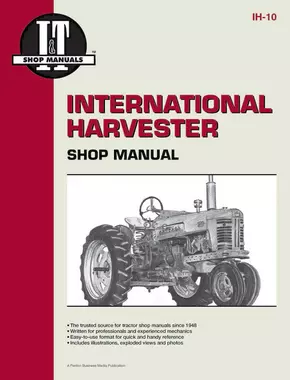 International Harvester Model 300-350 Utility, 400-400D & W400-W450D Tractor Service Repair Manual