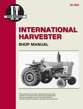 International Harvester (Farmall) Gasoline Model 454-686, 70-80 Hydro & Diesel Model 454-1086 Tractor Service Repair Manual