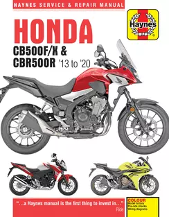 Honda Motorcycle CBR500R 2013 - 2020 Haynes Repair Manuals