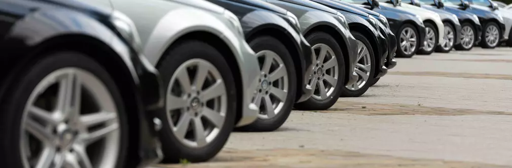 Older cars lined up