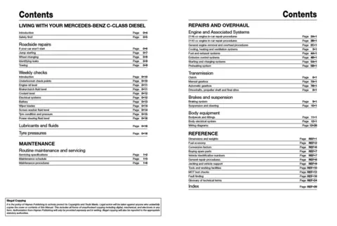 Mercedes C-Clase C200 C220 C250 CDI Diesel 2007-2014 Haynes Manual 6389 Nuevo 