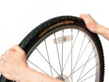 How to fit a new bike tire: step 7