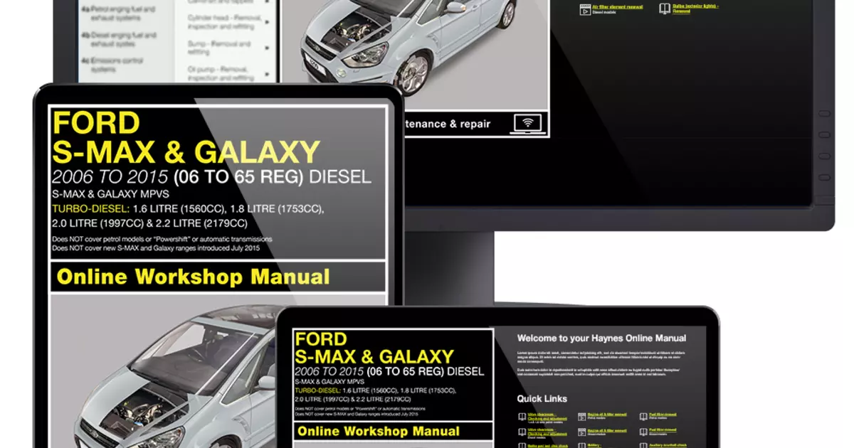 17 videos FREE with every online Ford S-Max/Galaxy Workshop Manual!