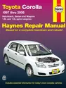 Toyota Corolla (97-06) Haynes Repair Manual (AUS)