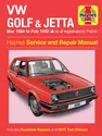 VW Golf & Jetta Mk 2 Petrol (Mar 84 - Feb 92) Haynes Repair Manual