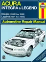 Acura Integra (1990-1993) & Legend (1991-1995) Haynes Repair Manual (USA)