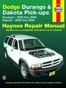 Dodge Durango (2000-2003) & Dakota (2000-2004) pick-ups Haynes Repair Manual (USA)
