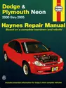 Dodge & Plymouth Neon (2000-2005) Haynes Repair Manual (USA)