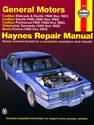 General Motors covering Cadillac Eldorado & Seville (86-91), Cadillac Deville FWD (86-93), Cadillac Fleetwood FWD (86-92), Oldsmobile Toronado (86-92), & Buick Riviera (86-93) Haynes Repair Manual (USA)