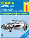 Honda Civic 1500 CVCC (1975-1979) Haynes Repair Manual (USA)