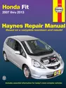 Honda Fit (2007-2013) Haynes Repair Manual (USA)