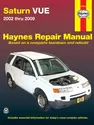 Saturn VUE (2002-2009) Haynes Repair Manual (USA)