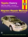 Toyota Camry (97-01) covering Solara (99-01), Avalon (97-01), & Lexus ES 300 (97-01) Haynes Repair Manual (USA)