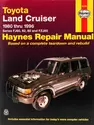 Toyota Land Cruiser Series FJ60, 62, 80 & FZJ80 (1980-1996) Haynes Repair Manual (USA)